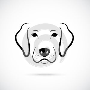 Portrait of Dog. Line art dog icon.