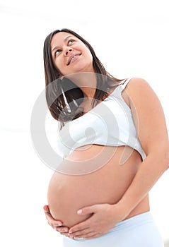 Portrait of a dreaming pregnant woman