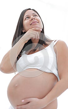 Portrait of a dreaming pregnant woman