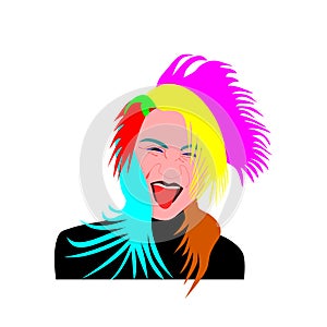 Portrait of eccentric lady