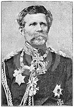 Portrait of Edwin Karl Rochus Freiherr von Manteuffel - a Prussian Generalfeldmarschall.