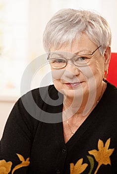 Portrait of elderly lady