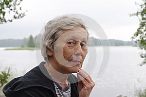 Portrait of elderly woman