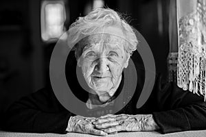 Portrait of an elderly woman.