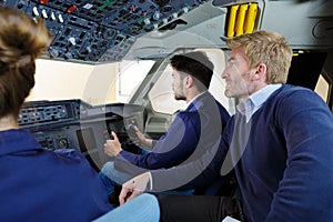 Portrait engineers in control panel