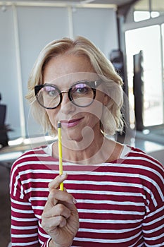 Portrait of entrepreneur wearing eyeglasses