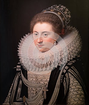 Portrait of Ernestine Yolande, painting by Jan van Ravesteyn