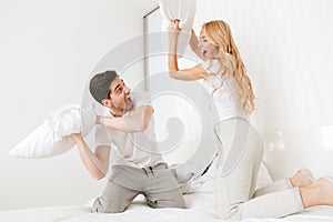 Portrait of an excited young couple