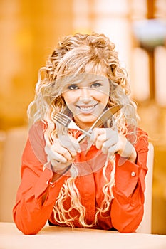 Portrait of fair-haired young woman