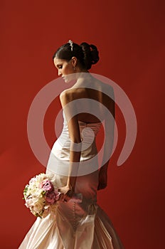 A portrait of a fashion bride