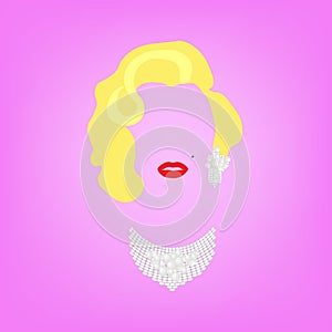 Portrait fashion woman minimalist marilyn monroe