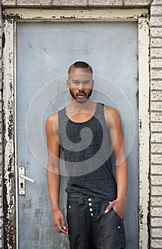 Portrait of a fashionable african american male model