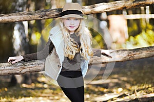 Portrait fashionable teen girl, blonde