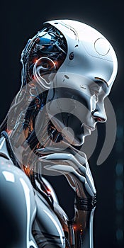 portrait of a femal robot