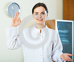 Portrait of female doctor