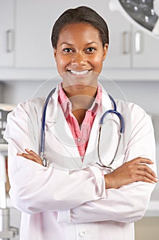 Portrait Of Female Doctor In Doctor's Office