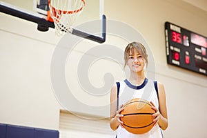 Portrait Of Female High School Basketball Player