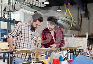 Portrait of female and male hobbyists