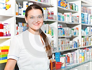 Portrait of female pharmacist