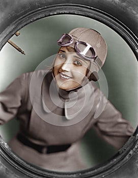 Portrait of female pilot