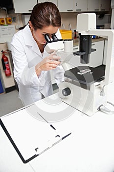 Portrait of a female science student