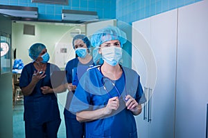 Portrait of female surgeon at hospital