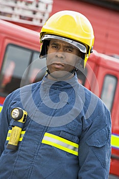 Portrait of a firefighter