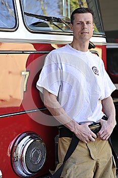 Portrait of a fireman