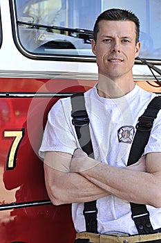 Portrait of a fireman