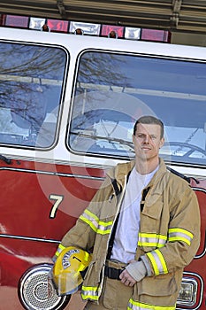 Portrait of a fireman