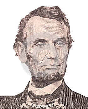 Portrait of first U.S. president Abraham Lincoln