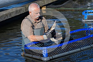 Portrait fisherman outside