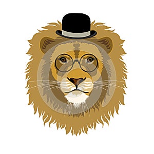 Portrait of fox in bowler hat