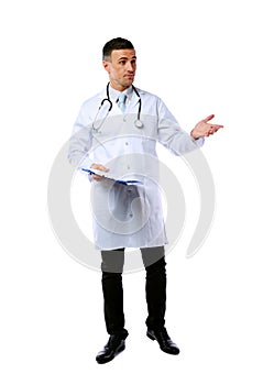 Portrait of a funny man doctor standing