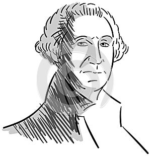 Portrait of George Washington isolated