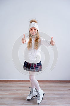 Girl on ice skates