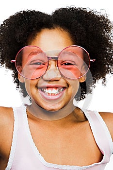 Portrait of girl wearing sunglasses