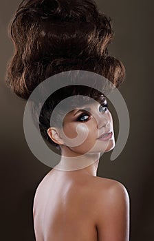 Portrait of Glamorous Lady with Updo