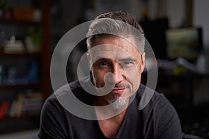 Portrait of a good-looking older man smiling