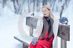Portrait of a gorgeous winter woman