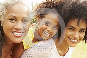 Portrait Of Grandmother With Daughter And Granddaughter