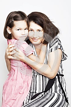 Portrait of a grandmother with her granddaughter
