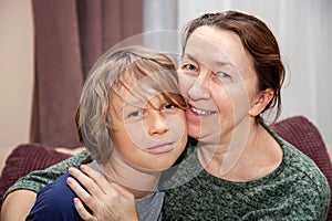 Portrait of grandmother with her grandson