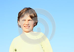Portrait of grinning boy