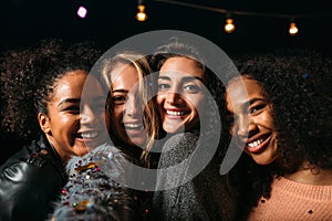 Portrait of a group of diverse women smiling