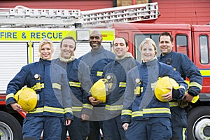 Portrait of a group of firefighters