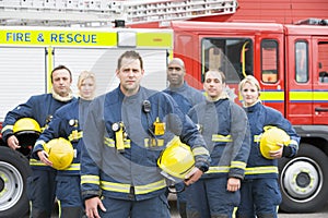 Portrait of a group of firefighters