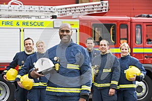 Portrait of a group of firefighters