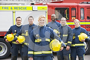 Portrait of a group of firefighters