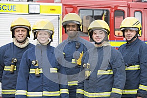 Portrait of a group of firefighters
